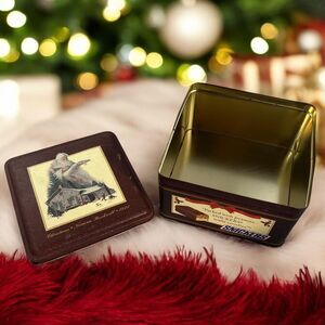 Xmas Vintage 1993 SNICKERS-Norman Rockwell 1924 Christmas 6x6x3" Collector's Tin